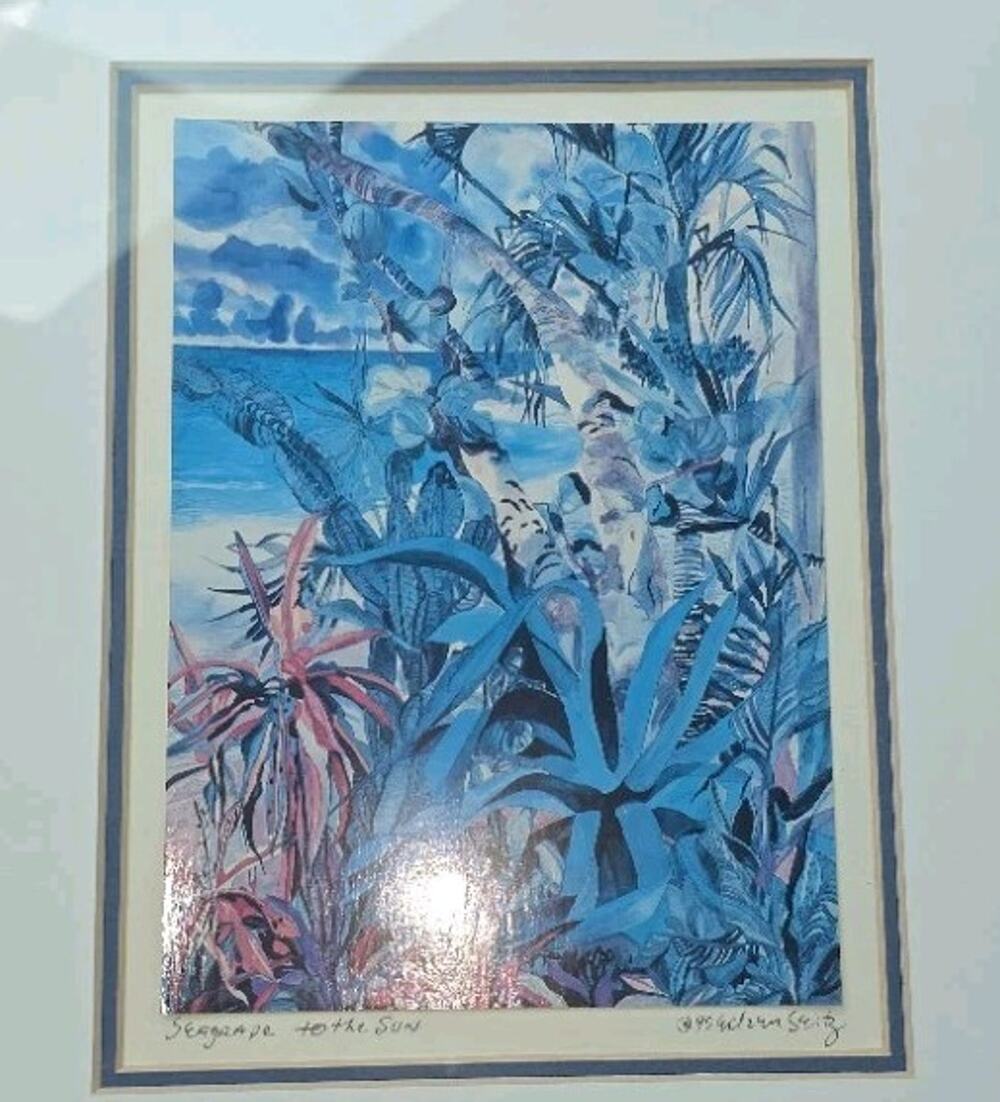Vintage Eileen Seitz Seagrape to the Sun Art Print - Hand Signed & Framed